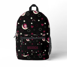 Cute Kids Magique noir rose Unicorn filles nom