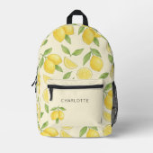 Sac À Dos Imprimé Cute Motif citron aquarelle (Recto)