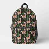 Sac À Dos Imprimé Cute Motif Llamas Décorées (Recto)