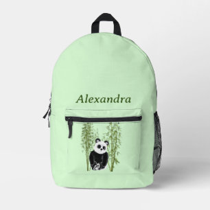 Sac À Dos Imprimé Cute Panda assise en bambou