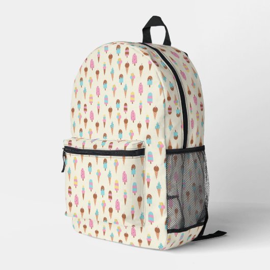 Sac À Dos Imprimé Cute Pastel Motif de crème glacée (Coin arrière droit)