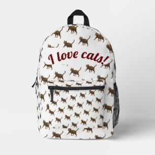 Sac À Dos Imprimé Cute Personnalisable Chats Thème
