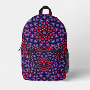 Sac À Dos Imprimé Cute Rose chaud et violet Abstrait design floral