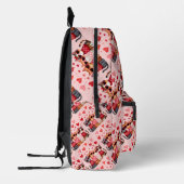 Sac À Dos Imprimé Cute Valentine Chats en Lunettes de soleil Coeur (Gauche)