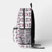 Sac À Dos Imprimé Cycopath Halloween fantôme sur vélo rose (Droite)