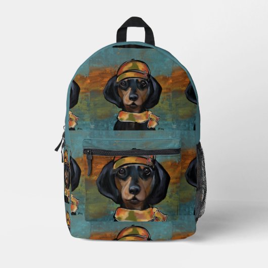 Sac À Dos Imprimé Dachshund (Recto)
