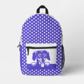 Sac À Dos Imprimé Dachshund mignon et pois (Recto)