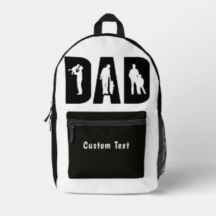 Sac À Dos Imprimé "DAD" Silhouette Père Personnaliser enfant Texte