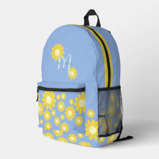 Sac À Dos Imprimé Daisy Blue Green (Coin arrière droit)
