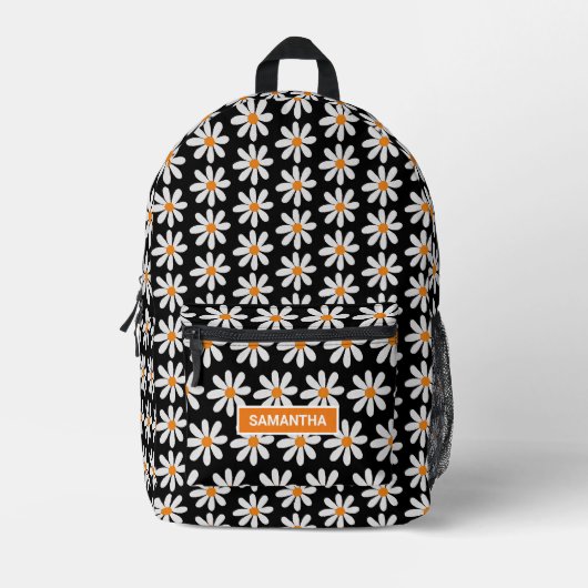 Sac À Dos Imprimé Daisy Boho Personnalisé (Recto)