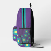Sac À Dos Imprimé Daisy Purple Turquoise (Droite)