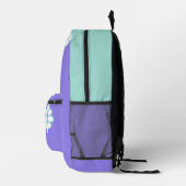 Sac À Dos Imprimé Daisy Simple Monogramme Violet (Droite)
