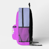 Sac À Dos Imprimé Daisy Simple Monogramme Violet (Droite)