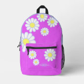 Sac À Dos Imprimé Daisy Simple Monogramme Violet (Recto)