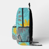 Sac À Dos Imprimé Daisy Teal Flower Pattern Backpack (Droite)