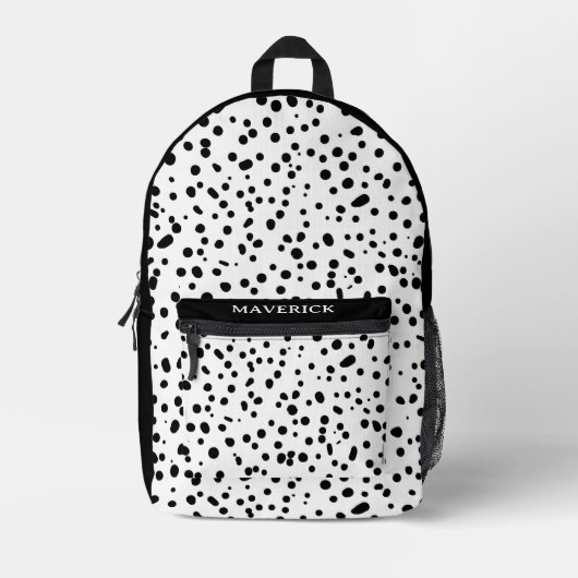 Sac À Dos Imprimé Dalmatian Firefighter Black White Birthday (Recto)