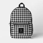 Sac À Dos Imprimé Damier Anglais Monogramme Noir & Blanc (Recto)