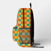 Sac À Dos Imprimé Damier Rétro Personnalisé (Droite)