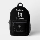 Sac À Dos Imprimé Danse Clean Mex. Argent (Recto)