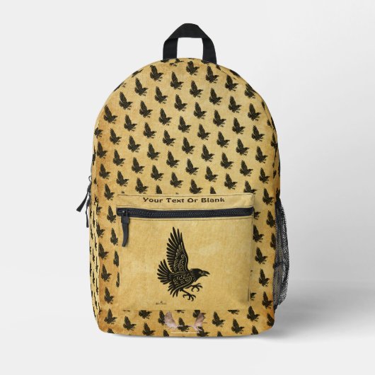 Sac À Dos Imprimé Danse Norse Raven (Recto)