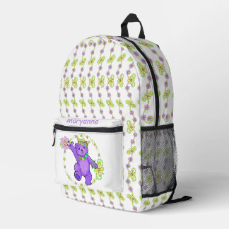 Sac À Dos Imprimé Danse Princesse pourpre Teddy Bear