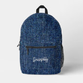 Sac À Dos Imprimé Dark Denim (Recto)