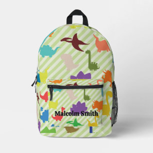 Sac À Dos Imprimé De jolies silhouettes de dinosaures de différentes