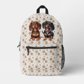 Sac À Dos Imprimé De mignons amis dachshund (Recto)