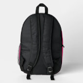 Sac à dos imprimé de style BD rose (Verso)