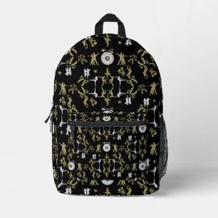 Sac À Dos Imprimé Décoration de maison à motif danseur doré