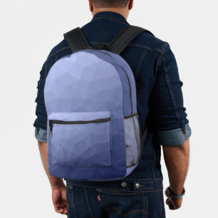 Sac À Dos Imprimé Dégradé bleu gris Motif de maille géométrique