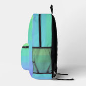 Sac À Dos Imprimé Dégradé de verts et de bleus vifs (Droite)