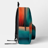 Sac À Dos Imprimé Dégradé Moderne de Coucher de Soleil Sarcelle Vert (Gauche)