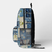 Sac À Dos Imprimé Denim Patchwork (Droite)
