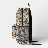 Sac À Dos Imprimé Dentelle d'ivoire sur Brown (Droite)