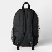 Sac À Dos Imprimé Dentelle d'ivoire sur Brown (Verso)