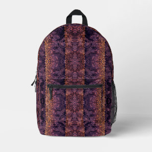 Sac À Dos Imprimé dentelle gothique en violet, orange et noir