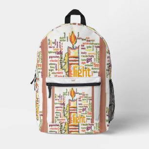 Sac À Dos Imprimé Dernier texte léger Art mignon bougie flamme inspi
