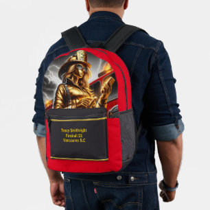 Sac À Dos Imprimé Des héros de tous les jours Des pompiers d'or appe