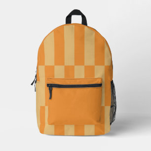Sac À Dos Imprimé Design à motifs rayés orange et blé