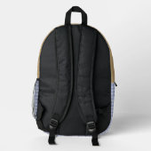 Sac À Dos Imprimé Design bleu et jaune (Verso)