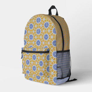 Sac À Dos Imprimé Design bleu et jaune