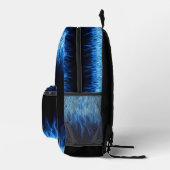 Sac À Dos Imprimé Design des flammes bleues (Droite)