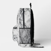 Sac à dos imprimé design Marbre blanc (Droite)
