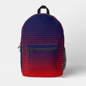 Sac À Dos Imprimé Design Motif bleu rouge (Recto)