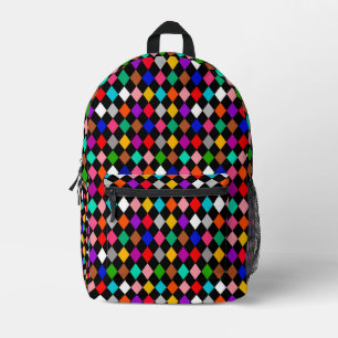 Sac À Dos Imprimé Design Motif multicolore Harlequin Diamonds