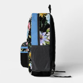 Sac À Dos Imprimé Design ressort floral Découpe bleue personnalisée (Droite)