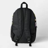 Sac À Dos Imprimé Design ressort floral Découpe bleue personnalisée (Verso)