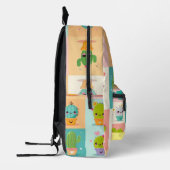 Sac À Dos Imprimé Dessert cactus & Succulent Cute Kawaii Monogramme (Gauche)