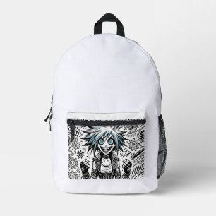 Sac À Dos Imprimé dessin animé joyeux art original blu_eyes black_a